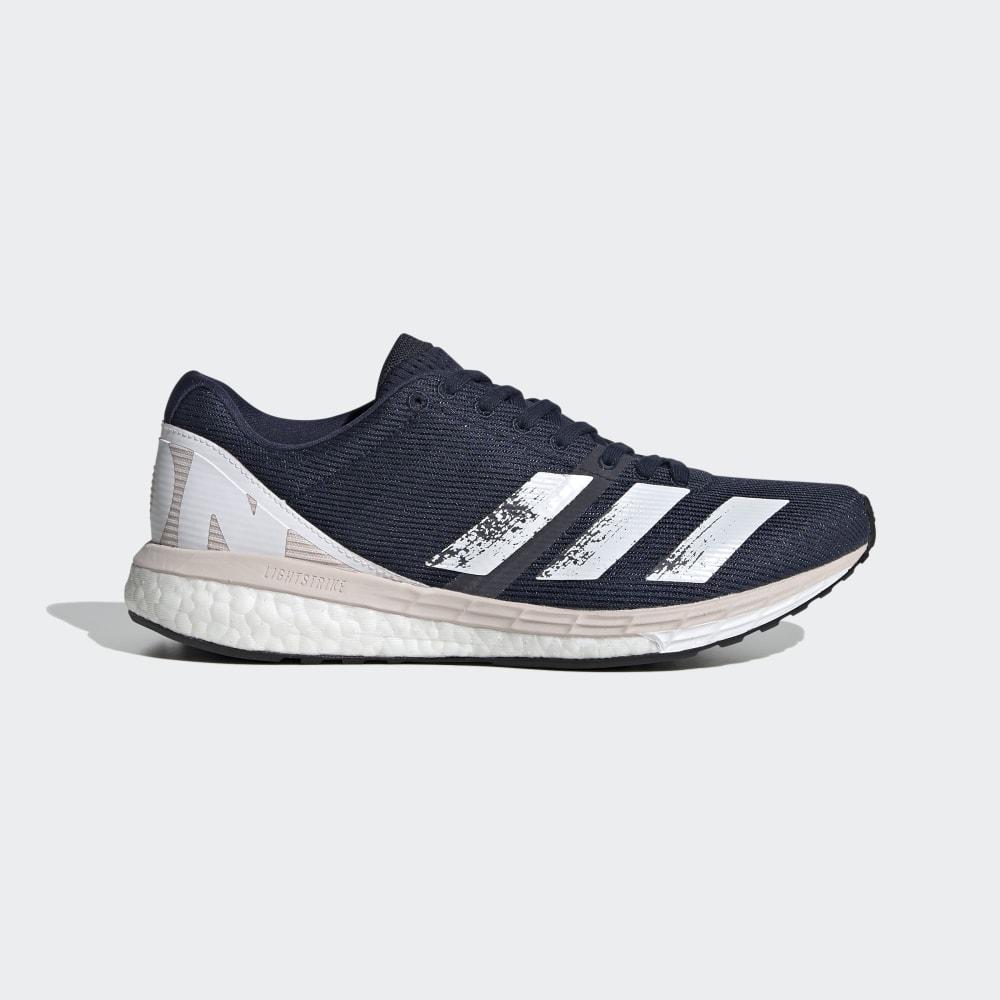 Adidas Women's Adizero Boston 8 Running Shoes Navy/White/Pink Ireland EH3134